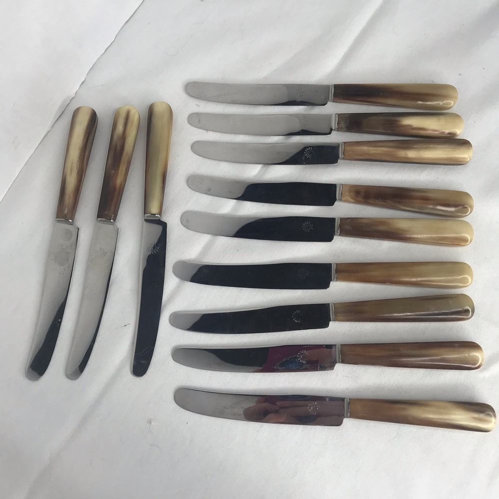 Vtg ROSTFREI horn/bone handled knives